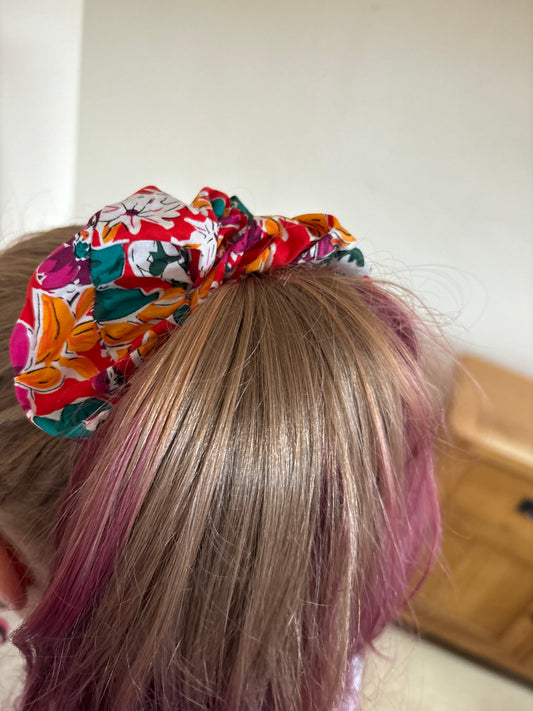 Floral scrunchie